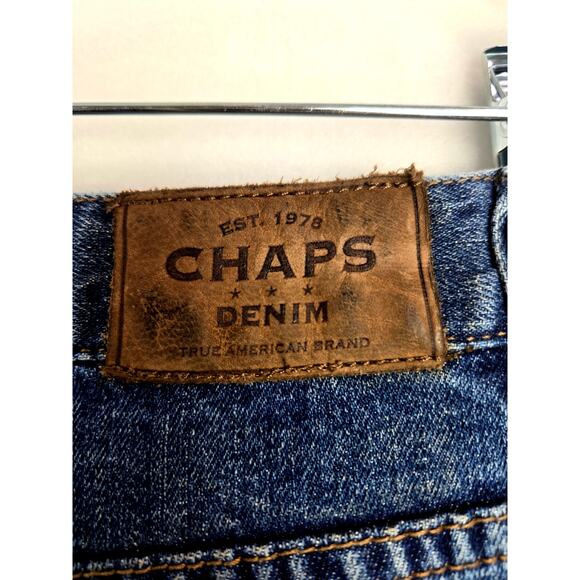 CHAPS Ralph Lauren Denim Size 14 Blue Jeans With Beading Boot Cut # 777 - Picture 8 of 9